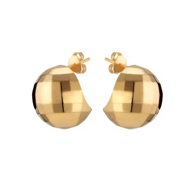 Scream Pretty Women's Gold Disco Ball Stud Earrings