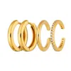 Scream Pretty Women's Gold Everyday Earring Stacking Set With Ear Cuffs In Gold