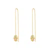 Scream Pretty Women's Gold Fatima Hand Threader Earrings In Gold