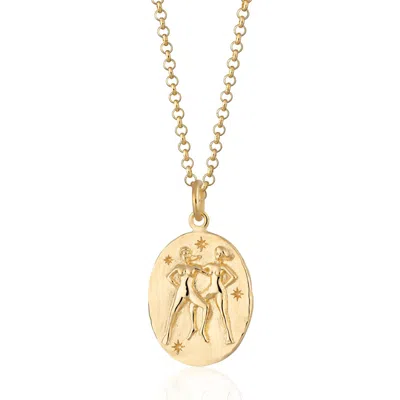 Scream Pretty Women's Gold Gemini Zodiac Charm Necklace