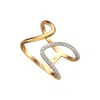 Scream Pretty Women's Gold Half Sparkle Open Ring In Gold
