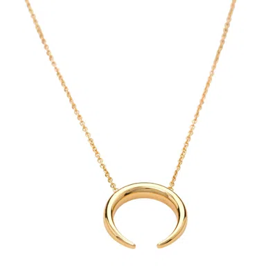 Scream Pretty Women's Gold Horn Necklace With Slider Clasp