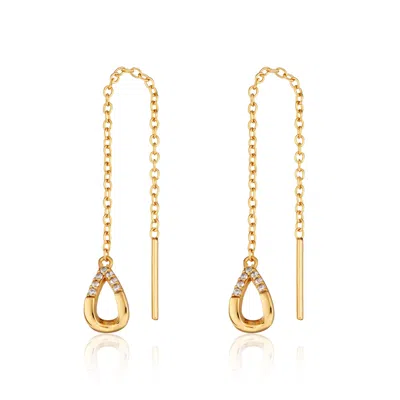 Scream Pretty Women's Gold Illusion Threader Earrings