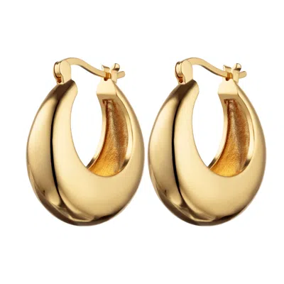 Scream Pretty Women's Gold Large Chunky Pillow Hoop Earrings