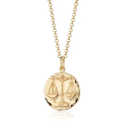 Scream Pretty Women's Gold Libra Zodiac Charm Necklace