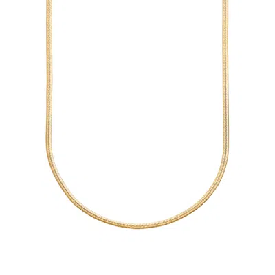 Scream Pretty Women's Gold Mini Flat Snake Chain Necklace