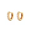 Scream Pretty Women's Gold Mini Sparkling Huggie Hoop Earrings In Gold