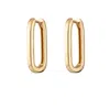 Scream Pretty Women's Gold Oval Huggie Hoop Earrings In Gold