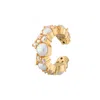 Scream Pretty Women's Gold Pearl And Sparkle Ear Cuff In Gold