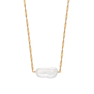 Scream Pretty Women's Gold Pearl Twist Chain Necklace