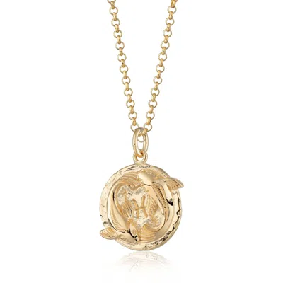 Scream Pretty Women's Gold Pisces Zodiac Charm Necklace