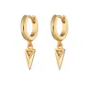 Scream Pretty Women's Gold Rebel Charm Hoop Earrings