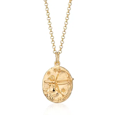 Scream Pretty Women's Gold Sagittarius Zodiac Charm Necklace