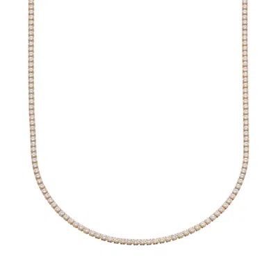 Scream Pretty Women's Gold Slim Classic Tennis Chain Necklace