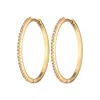 Scream Pretty Women's Gold Slim Sparkling Perfect Hoop Earrings