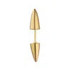 Scream Pretty Women's Gold Small Spike Double Sided Stud Single Earring In Gold