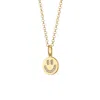 Scream Pretty Women's Gold Smiley Face Charm Necklace