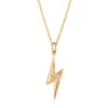 Scream Pretty Women's Gold Sparkling Lightning Bolt Necklace With Slider Clasp In Gold