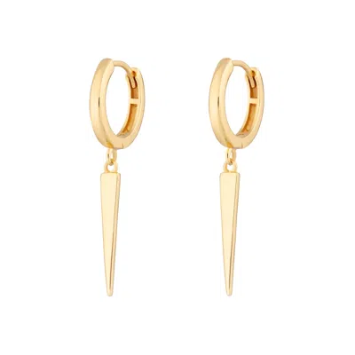 Scream Pretty Women's Gold Spike Hoop Earrings
