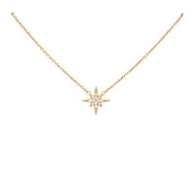 Scream Pretty Women's Gold Starburst Necklace With Slider Clasp