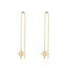 Scream Pretty Women's Gold Starburst Threader Earrings In Gold