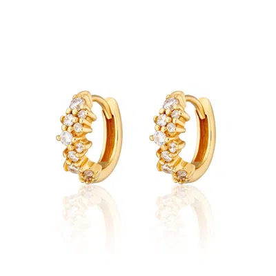 Scream Pretty Women's Gold Stardust Huggie Hoop Earrings