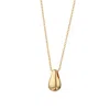 Scream Pretty Women's Gold Teardrop Necklace With Slider Clasp