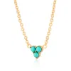 Scream Pretty Women's Gold Turquoise Trinity Necklace With Slider Clasp In Brown