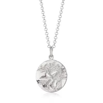 Scream Pretty Women's Silver Aquarius Zodiac Charm Necklace In White