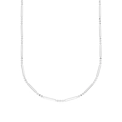Scream Pretty Women's Silver Bamboo Chain Choker In White