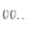 Scream Pretty Women's Silver / Black Silver Black Stone Huggie & Tiny Stud Set Of Earrings In Black
