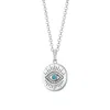 Scream Pretty Women's Silver / Blue Silver Evil Eye Pendant Necklace