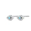 Scream Pretty Women's Silver / Blue Silver Evil Eye Stud Earrings
