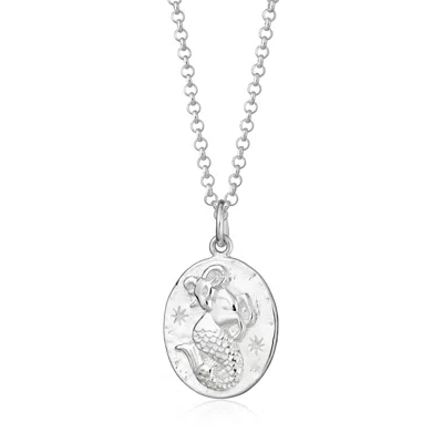 Scream Pretty Women's Silver Capricorn Zodiac Necklace In White