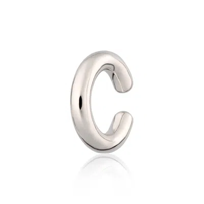 Scream Pretty Women's Silver Chunky Single Ear Cuff In White