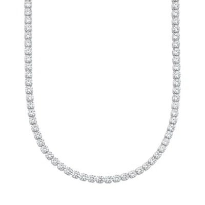 Scream Pretty Women's Silver Classic Tennis Chain Necklace In White