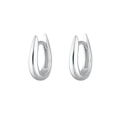 Scream Pretty Women's Silver Claw Huggie Earrings