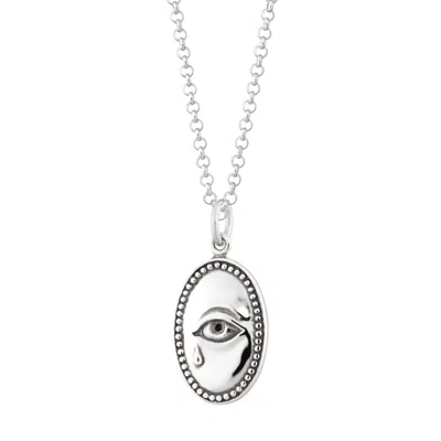 Scream Pretty Women's Silver Crying Eye Necklace In White