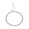 Scream Pretty Women's Silver Curb Chain Anklet In Gray