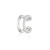 Scream Pretty Women's Silver Double Band Small Single Ear Cuff In Silver