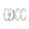 Scream Pretty Women's Silver Everyday Earring Stacking Set With Ear Cuffs