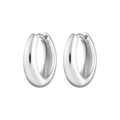 Scream Pretty Women's Silver Foundation Classic Hoop Earrings In Metallic