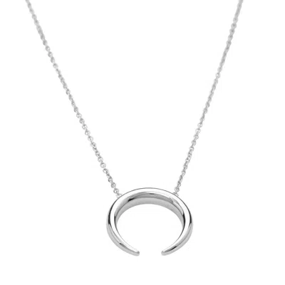 Scream Pretty Women's Silver Horn Necklace With Slider Clasp