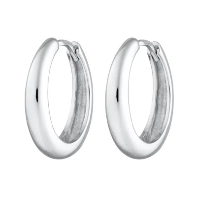 Scream Pretty Women's Silver Large Foundation Classic Hoop Earrings