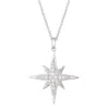 Scream Pretty Women's Silver Large Sparkling Starburst Necklace With Slider Clasp In Silver