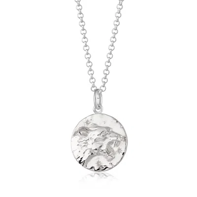 Scream Pretty Women's Silver Leo Zodiac Necklace In Gray