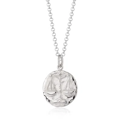 Scream Pretty Women's Silver Libra Zodiac Charm Necklace