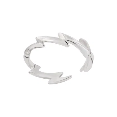 Scream Pretty Women's Silver Lightning Bolt Stacking Ring