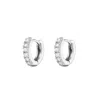 Scream Pretty Women's Silver Mini Sparkling Huggie Hoop Earrings