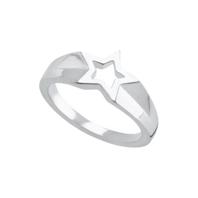 Scream Pretty Women's Silver Open Star Ring In White